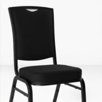 Artisan Hourglass Stackable Aluminum Banquet Chair in black finish