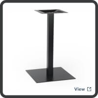 Black stainless steel square restaurant table base