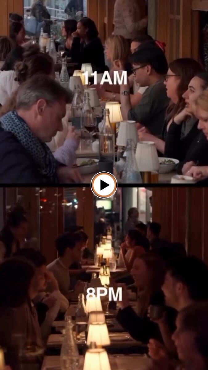 Be creative and use simple, unexpected ways to show your dishes or drinks.