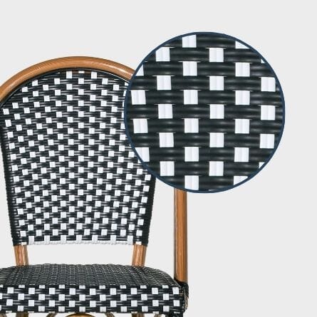 Fade Resistant Two-Tone Wicker of bistro chair