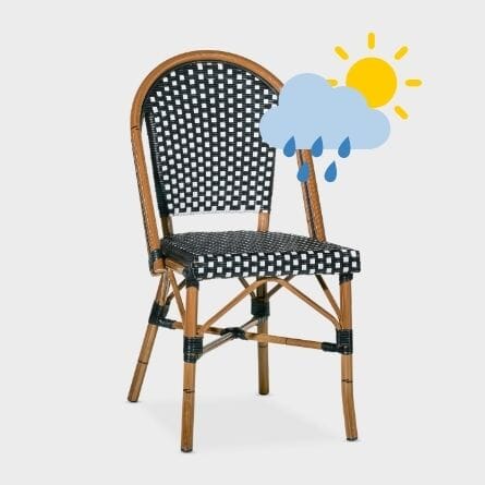 Bistro chair made of all-weather materials