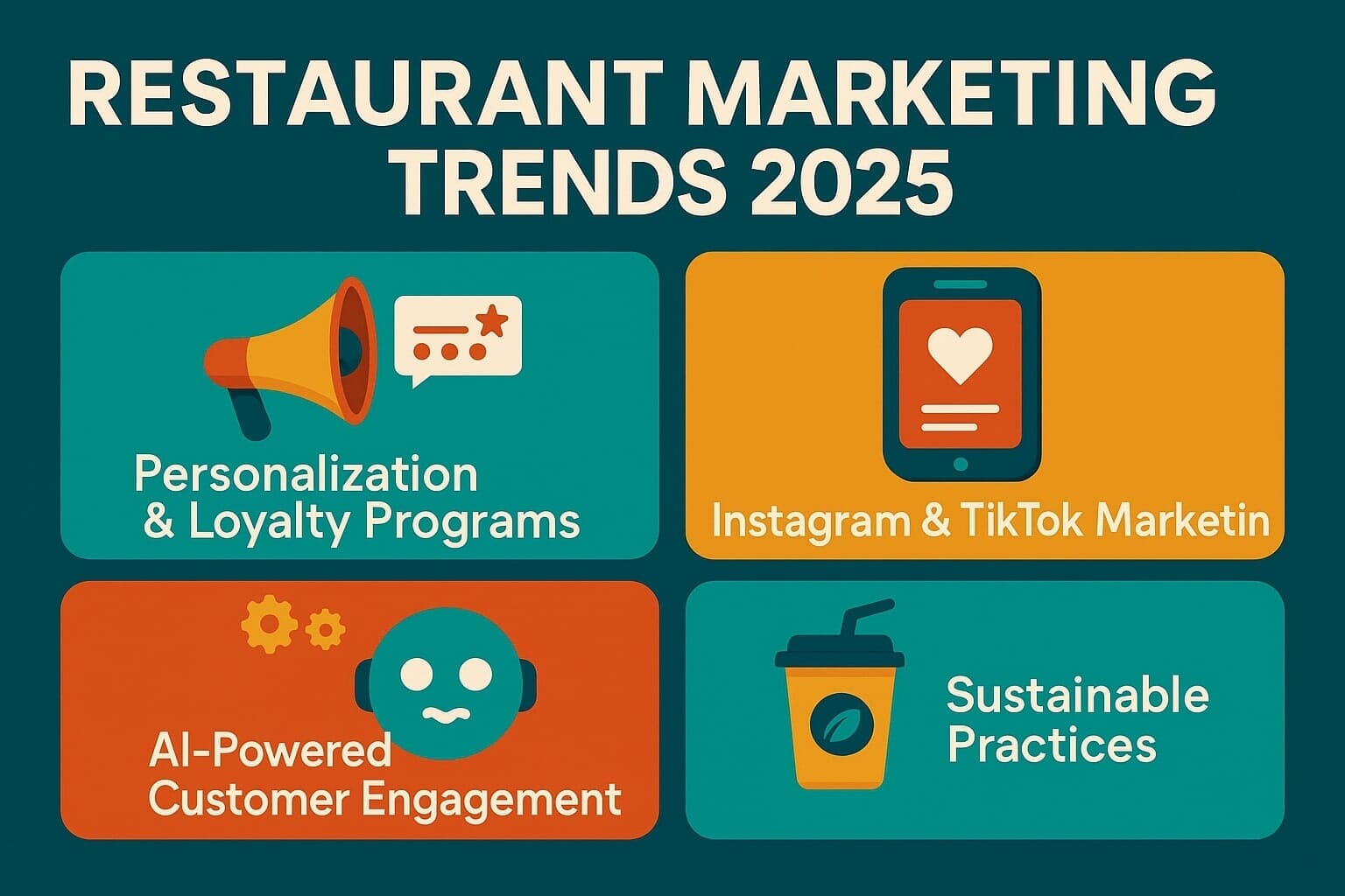 Restaurant marketing trends infographic for 2025