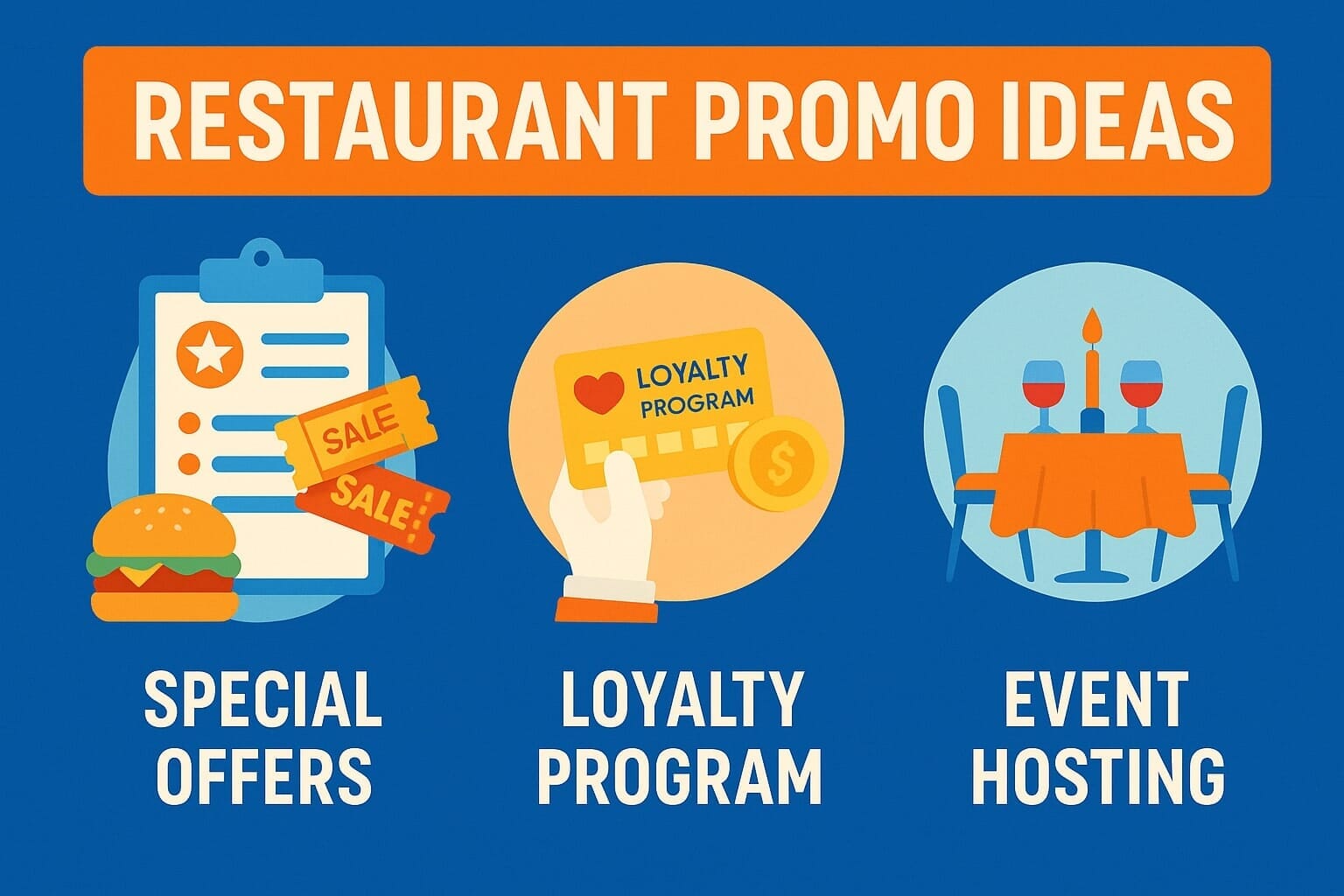 Creative restaurant advertising and promotion ideas infographic