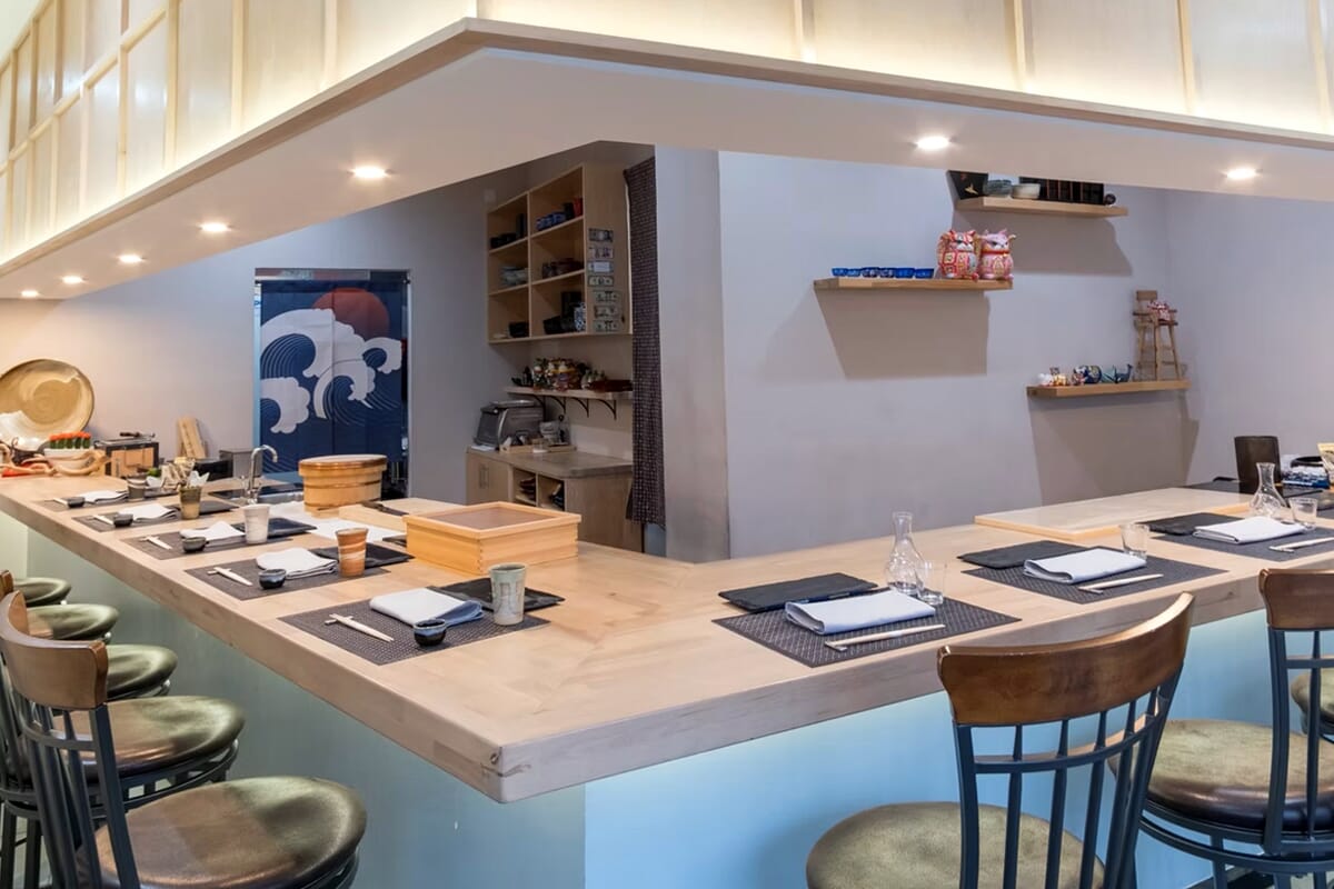 Sushi Aoki in Fort Lee, New Jersey, presents an intimate eight-seat omakase experience with precision-crafted sushi featuring seasonal fish sourced from Japan's Toyosu Market.