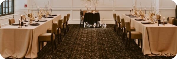 Restaurant interior featuring commercial seating