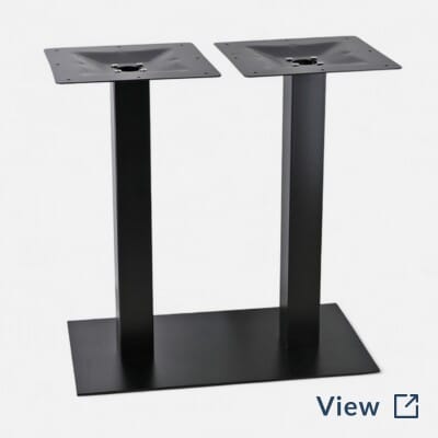 Contemporary Metal Rectangular Table Base 16x28