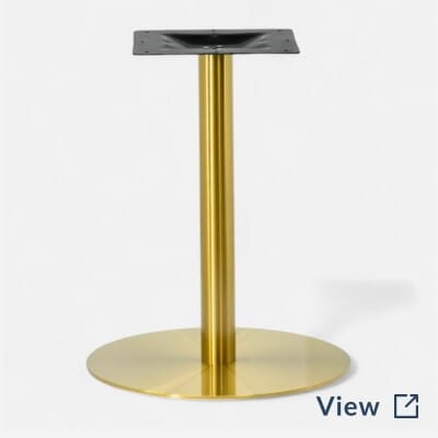 Gold Powder Coated Round Restaurant Table Base