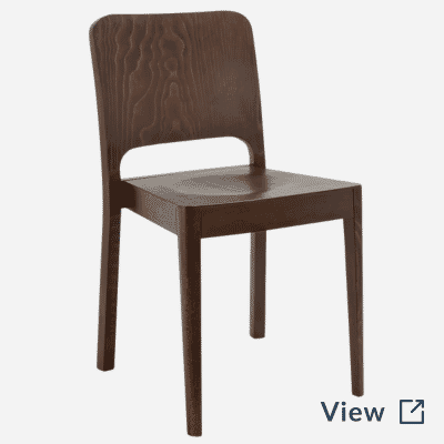 Solid Wood Collin Stackable Commercial Chair in Walnut