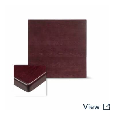 Solid Beech Wood Table Top in Dark Mahogany